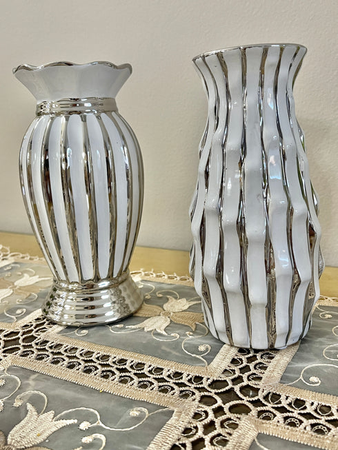 Adore the Decor™ 2 Piece Ceramic Lined Vase Set - 7"